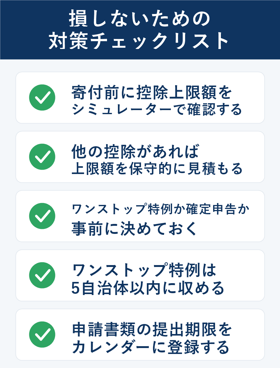 損しないための対策チェックリスト